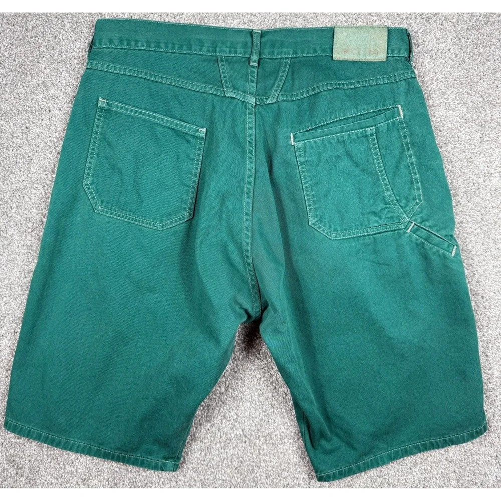 Vintage Marithe Francois Girbaud Shorts Men's 34 Green Carpenter Y2K USA